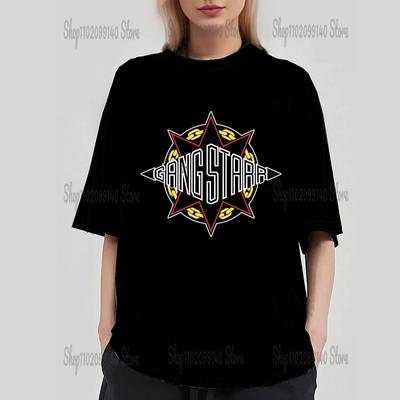 Koszulka letnia unisex z nadrukowanym logo Gang Starr Unisex Nowa moda Unisex topy t-shirty FeUnisex Koszulki codzienne