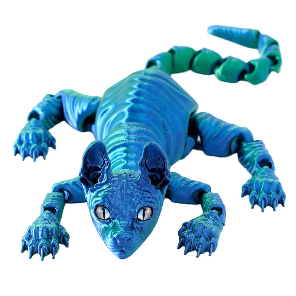 3D Printed Sphynx Cat Animals Toy Hairless Cat Figurine Cute Cat Fidget Toy For Cat Lover Funny Toy Collector Home Decoration