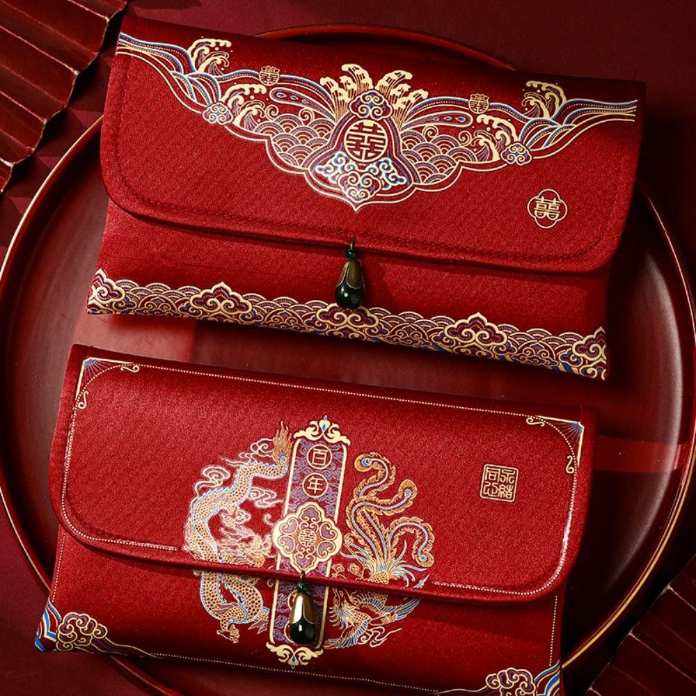 Brocade Red Envelope Personality Money Pocket New Year'S Blessing Bag Chinese Spring Festival