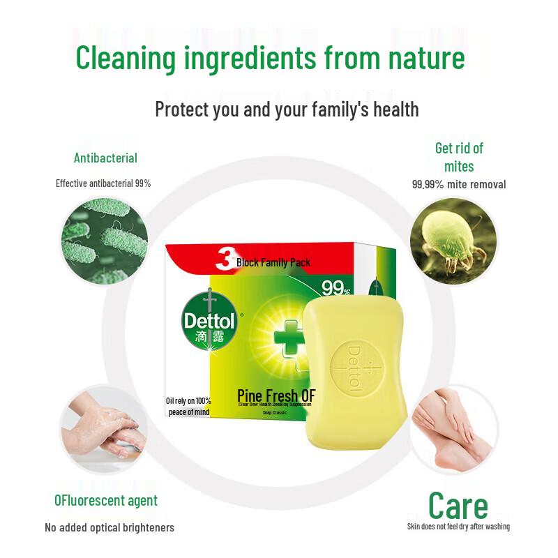 Dettol Pine Fresh Healthy Soap (6-Bar Pack)