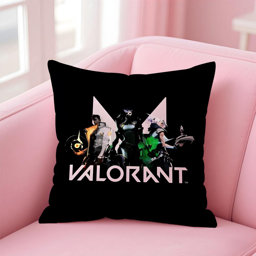 game tactical VVALORANT Cushion Cover Pillow Case Soft Friendly Fabric  Concealed Zipper