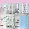 Peva Shower Curtain Set With Hooks Modern Bathroom Divider Waterresistant For Home Use