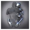 Metal Figure Statue Art Poster High Definition Printing Canvas Painting Prints Couple Sculpture Living Room Home Decor Picture