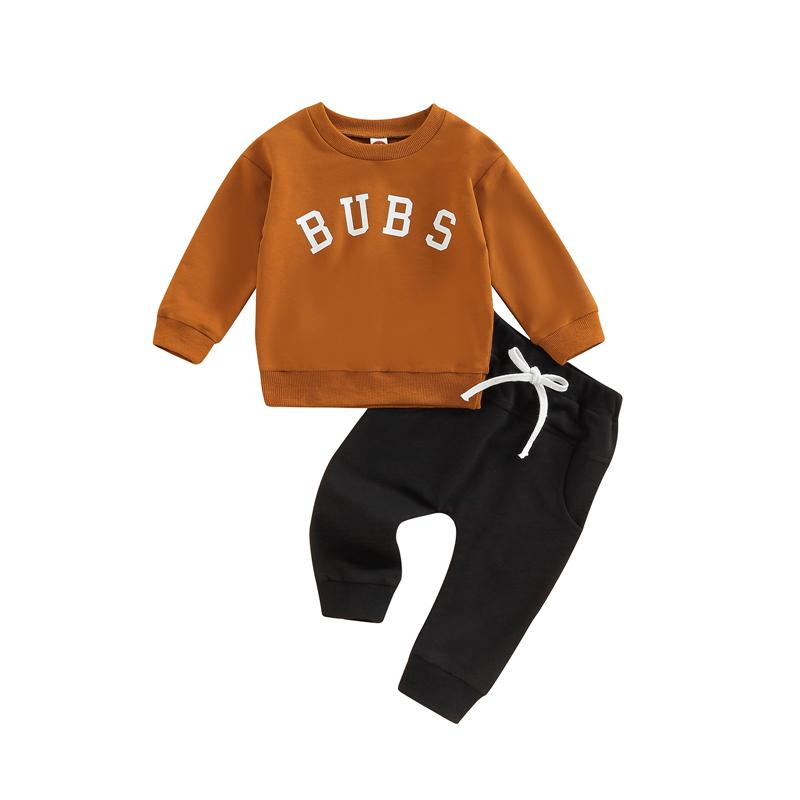 Autumn Baby Boys Clothes Sets Letter Print Long Sleeve Casual Sweatshirt+Pants 2pcs Toddler Clothes Sports Suit New