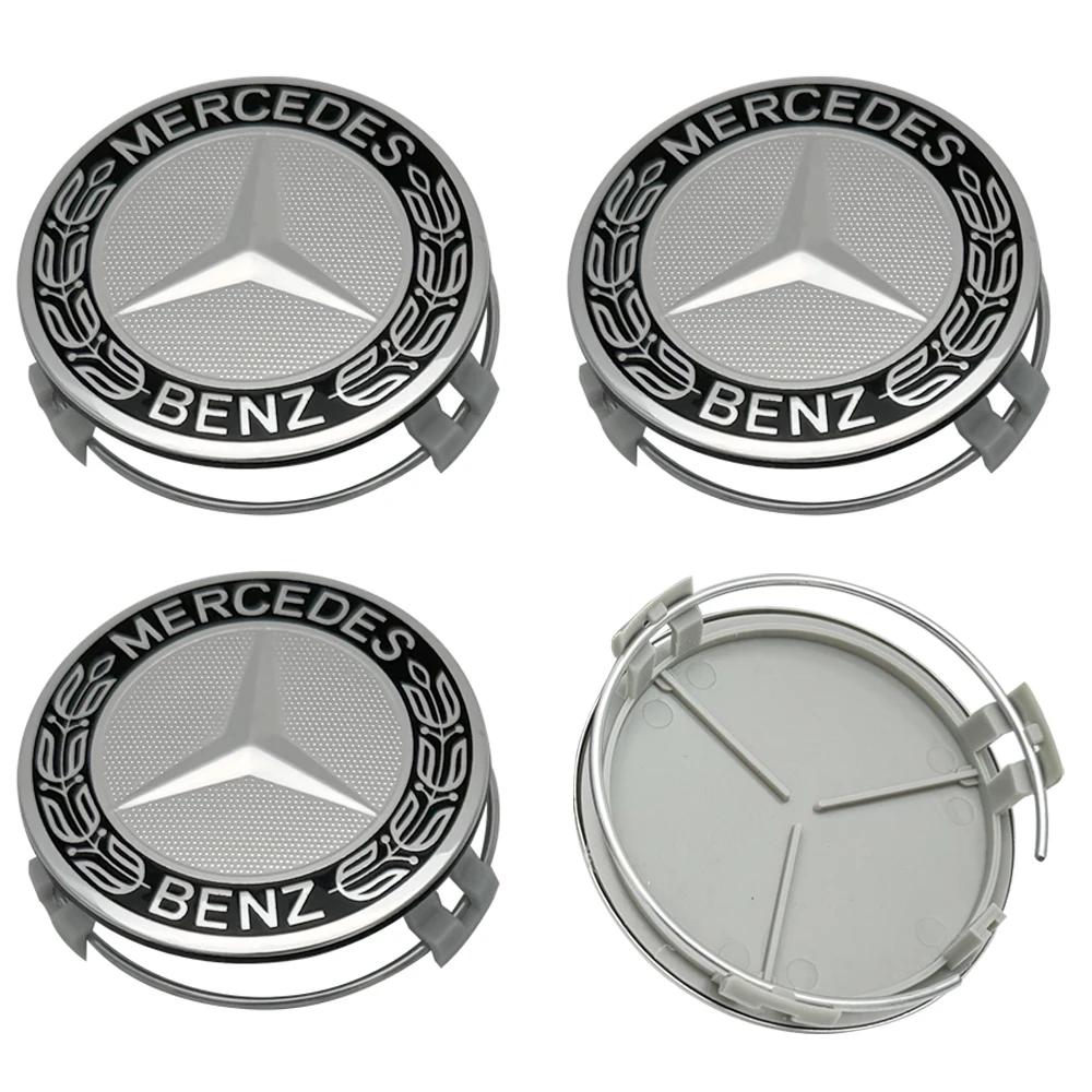 4Pcs 75mm Car Wheel Center Logo Hub Cap For Mercedes Benz C207 C218 A207 C117 CLA CLS E Class W212 S212 X166 W176 W205 W246