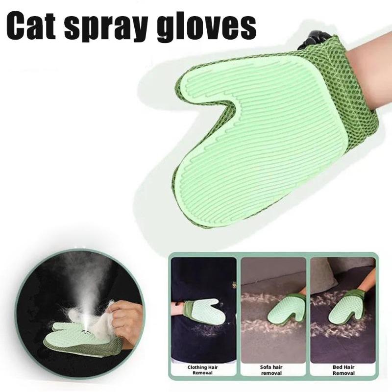 All-in-One Pflege-Mist-Handschuh für Haustiere, Celery Pets Spray Katze Haustier-Streichhandschuhe