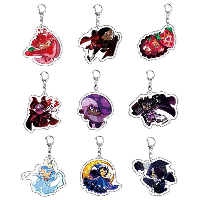Cookie Run Kingdom Acrylic Game Related Products Keychain Jewelry Friend Fan Gift Bag Charms Souvenir Q Version Cartoon Fashion