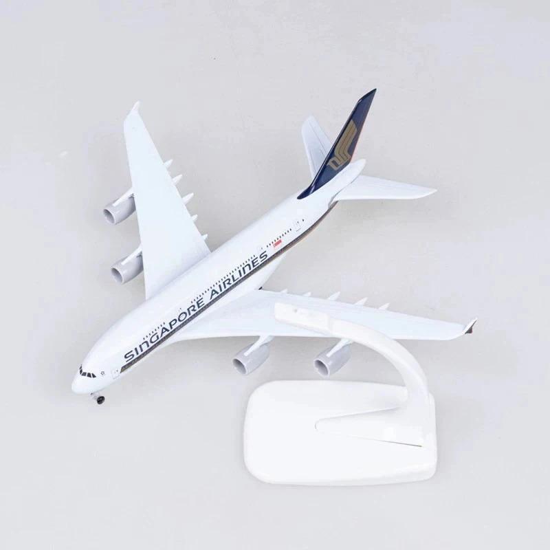 16/20cm Diecast Metal Aircraft Model, Singapore Airlines B777 B747 A380 Airplane Plane Model Toy for Display Collection