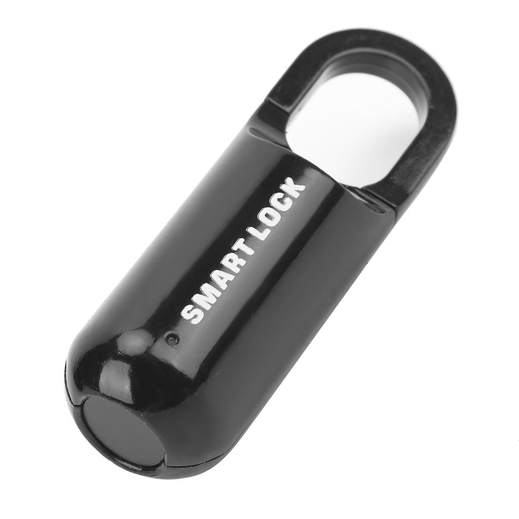 Serrure à empreintes digitales, antivol, sécurité, cadenas à empreintes digitales, Rechargeable par USB, pour fixation rétractable et mécanisme d'attache de sécurité(Noir )