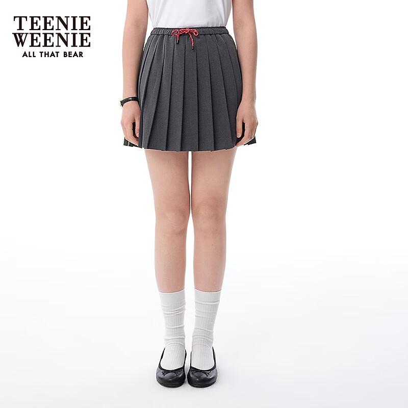 Teenie Weenie Women s Pleated Drawstring Mini Skirt S