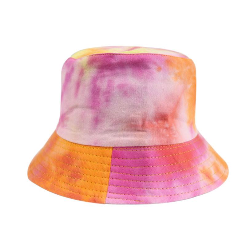 Fashionable Street Style Fisherman Hat With Ombre Tie-dye Pattern Reversible Design
