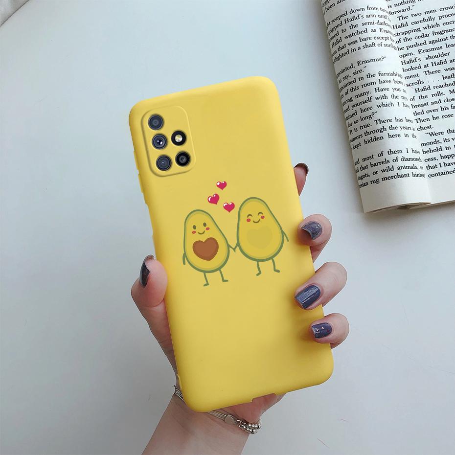 Case For Samsung Galaxy M51 Phone Case Cute Cat Cartoon Soft Touch Silicone Cover For Samsung M51 M 51 M515 SM-M515F Case Funda