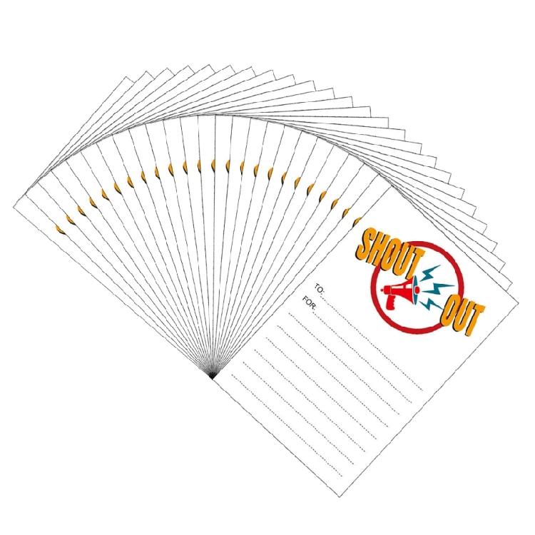 

Shout Out Cards 25 Counts 4x6Inch Writable Paper For School Office Bulletin Board Notice Board Student Reward Supplies
