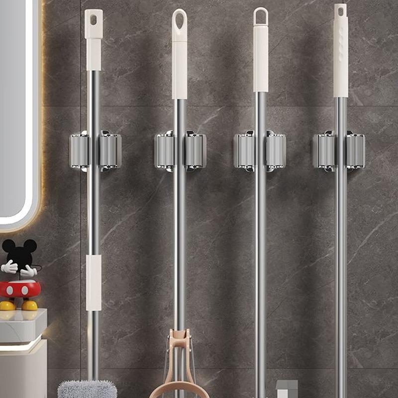 1-10Pcs Mop Broom Holder Wall Mounted Storage Clips with Screws Handle Hanging Tools for Home Kitchen Bathroom Garden Clips