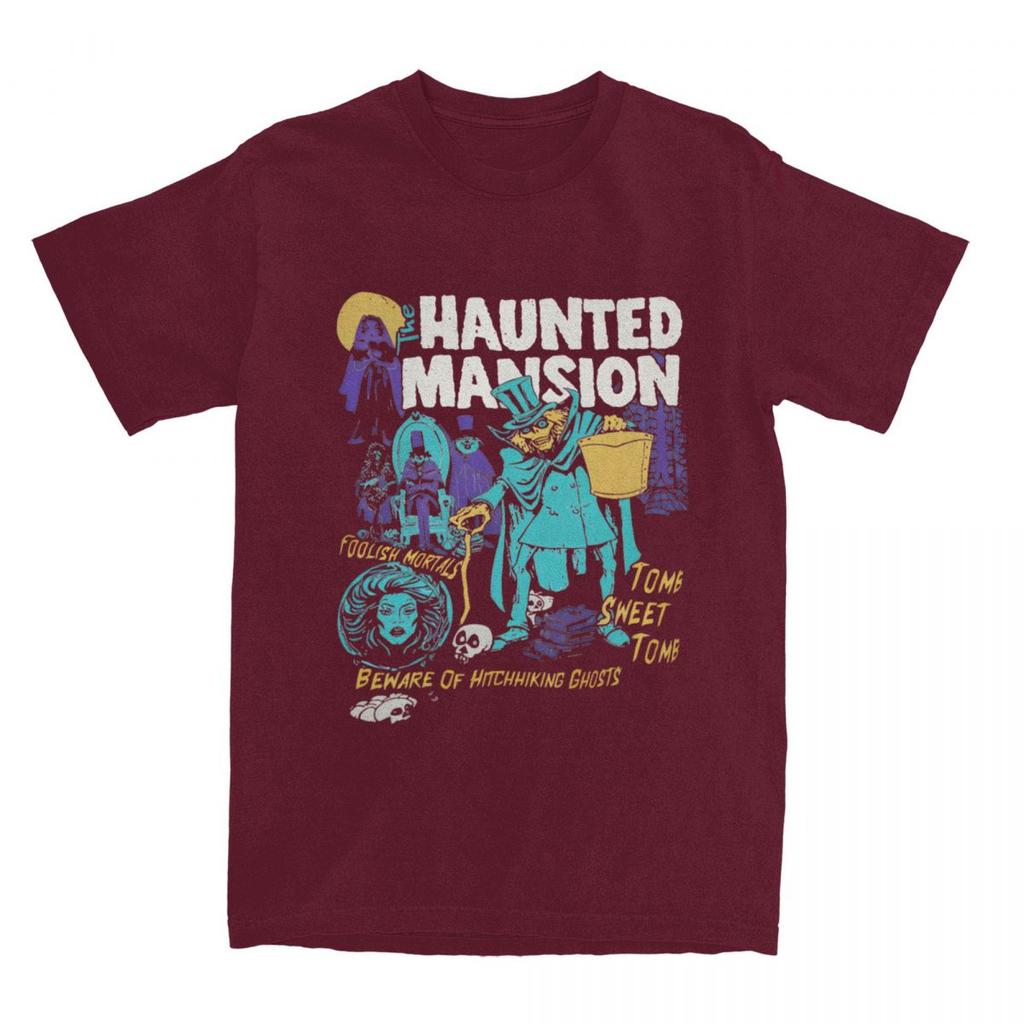 The Haunted Mansion Ghosts Halloween Spooky Month Spooky Season T Shirts for Men Women Cotton T-Shirts O Neck Tee Shirt