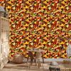 Gold and orange stained glass wallpaper for living room and bedroom 50x1000