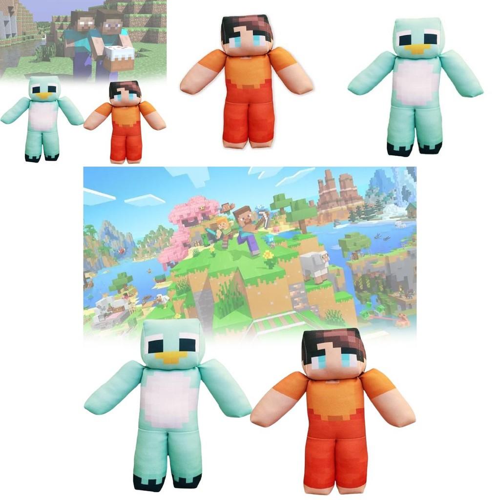 Jucării de pluș Minecraft Milo și Chip cu umplutură de bumbac PP pentru decorarea camerei de joacă a copiilor