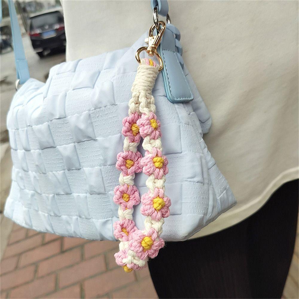 Girls Phone Lanyard Handwoven Keyring Cell Phone Strap Phone Wristband Keychains Phone Case Rope
