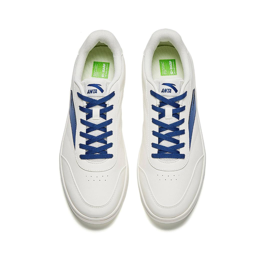 Anta Skateboard Shoes Men's Ivory White/Bicheng Blue 912618099-3