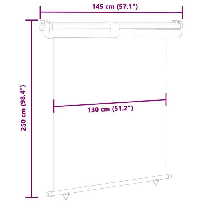 VidaXL Balcony Side Awning Sunshade Windbreak for Balcony Patio Terrace Outdoor UV and Water Resistant 48429