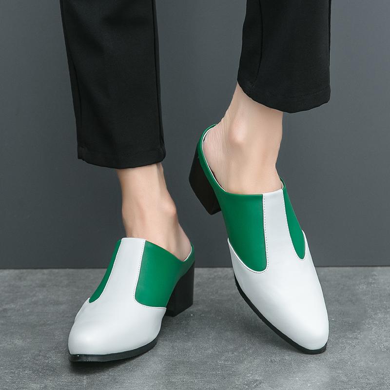 Summer Men Half Slippers Mixed Colors Shoes Male Slip On Casual Mules Moccasins Breathable Penny Loafers Zapatos Hombre