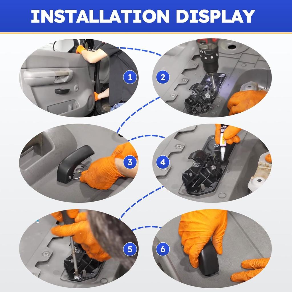 20833606 Left Driver Side Interior Door Handle Kit For 2007-2014 Chevy Silverado, Tahoe, Suburban, Avalanche/GMC Sierra, Yukon, Yukon XL/Cadillac