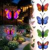 Solar Powered Solar Butterfly Light Waterproof Color Changing LED Butterfly Light LED Lighting Auto Charging Butterfly Wall Lamp