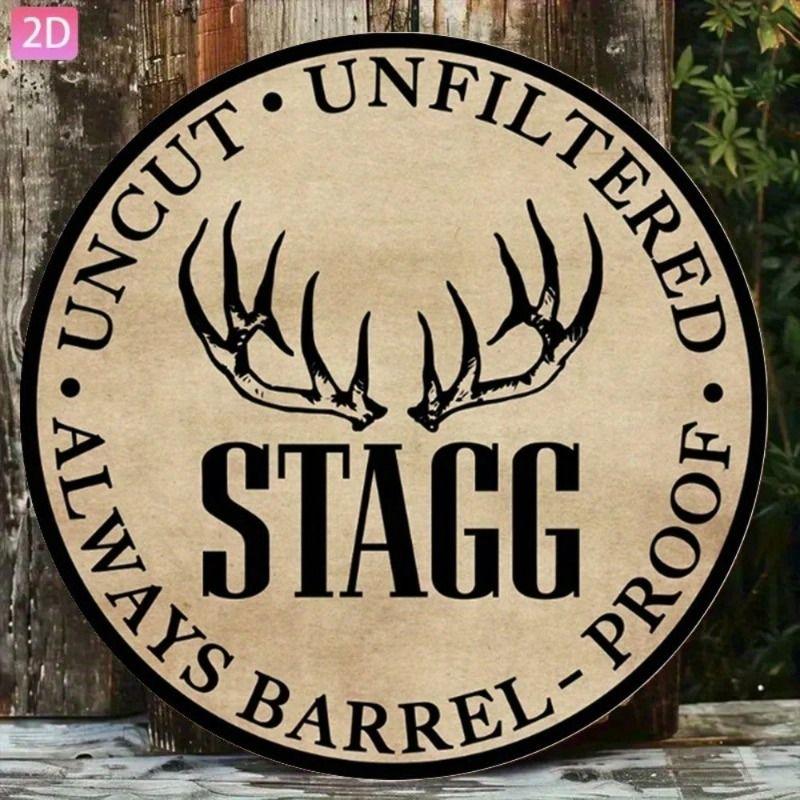 

Whiskey Bourbon Stagg Vintage Metal Poster Wall Decor for Bar