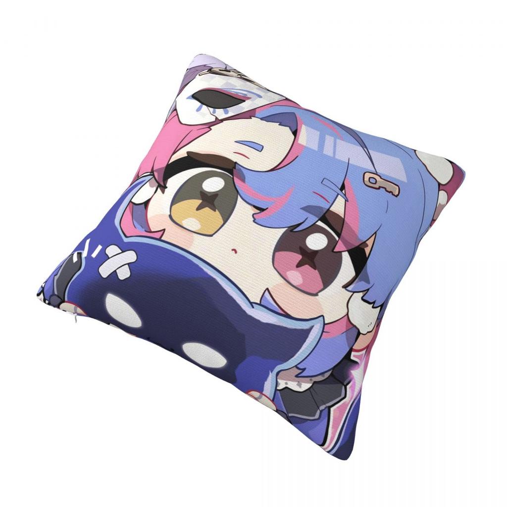 Pillow Case Cute Q Version Wuthering Waves Rinascita Phoebe Zani Square Pillow Cover Kawaii Cushion Cover Car Home Decorative