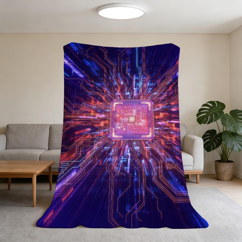 

Chip Fashion Cool Blanket Super Warm Comfortable Plush Throw Blanket Child Home Sofa Bedroom Gift 75x90cm