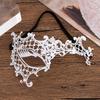 Thin Metal Diamond Mask Inlaid Venice Ball Performance Half Face Princess Mask Female Party Sexy Eye Mask Costumes Accessories