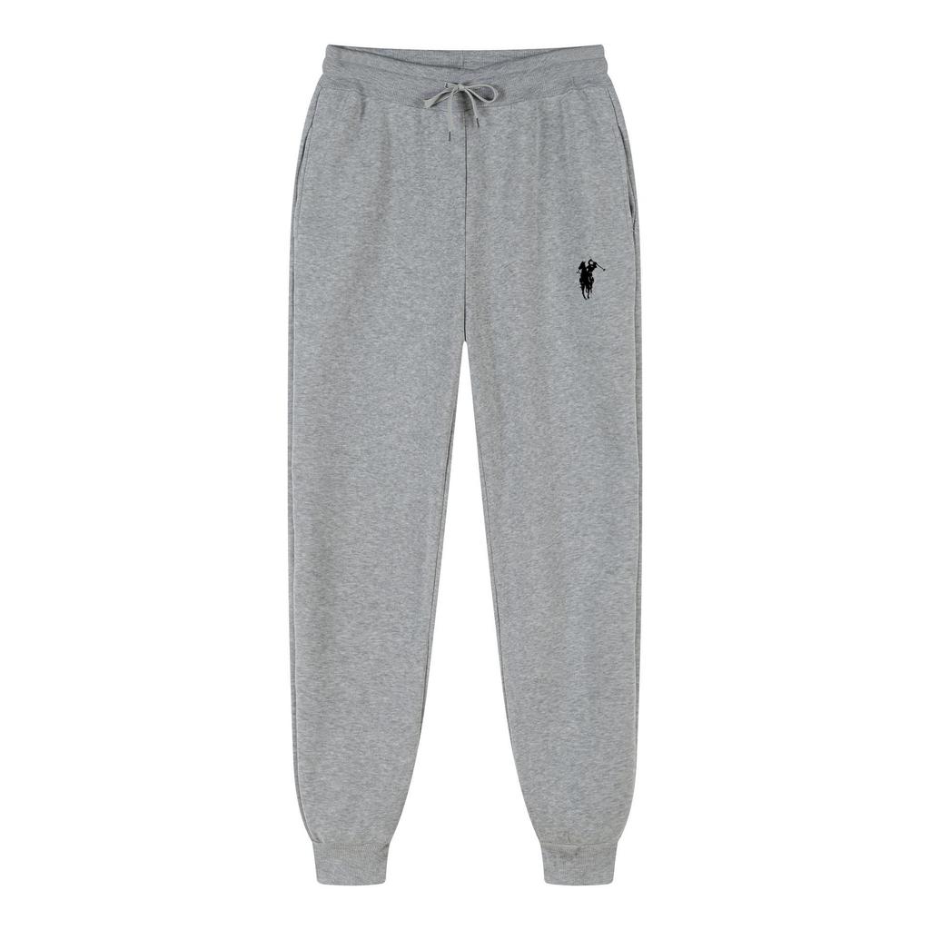 Unisex Polo Embroidered Velvet Hoodie & Pants Set - Trendy Spring/Autumn Style