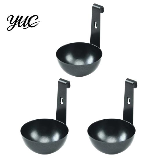 Stainless Steel Egg Poacher 3Pcs Poachers, Hangable Cooking Spoons, Deep Groove Convenient Spoon Poached Maker for Kitchen Breakfast Preparation