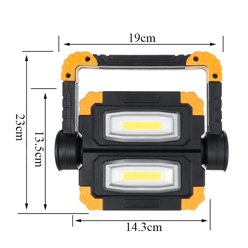 150W 5000mAh LED Folding Portable Light USB Charger COB Butterfly Work Light Outdoor Emergency Camping Floodlight