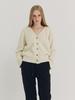 Leseizeme Raglan Boucle Wool Cardigan - Ivory