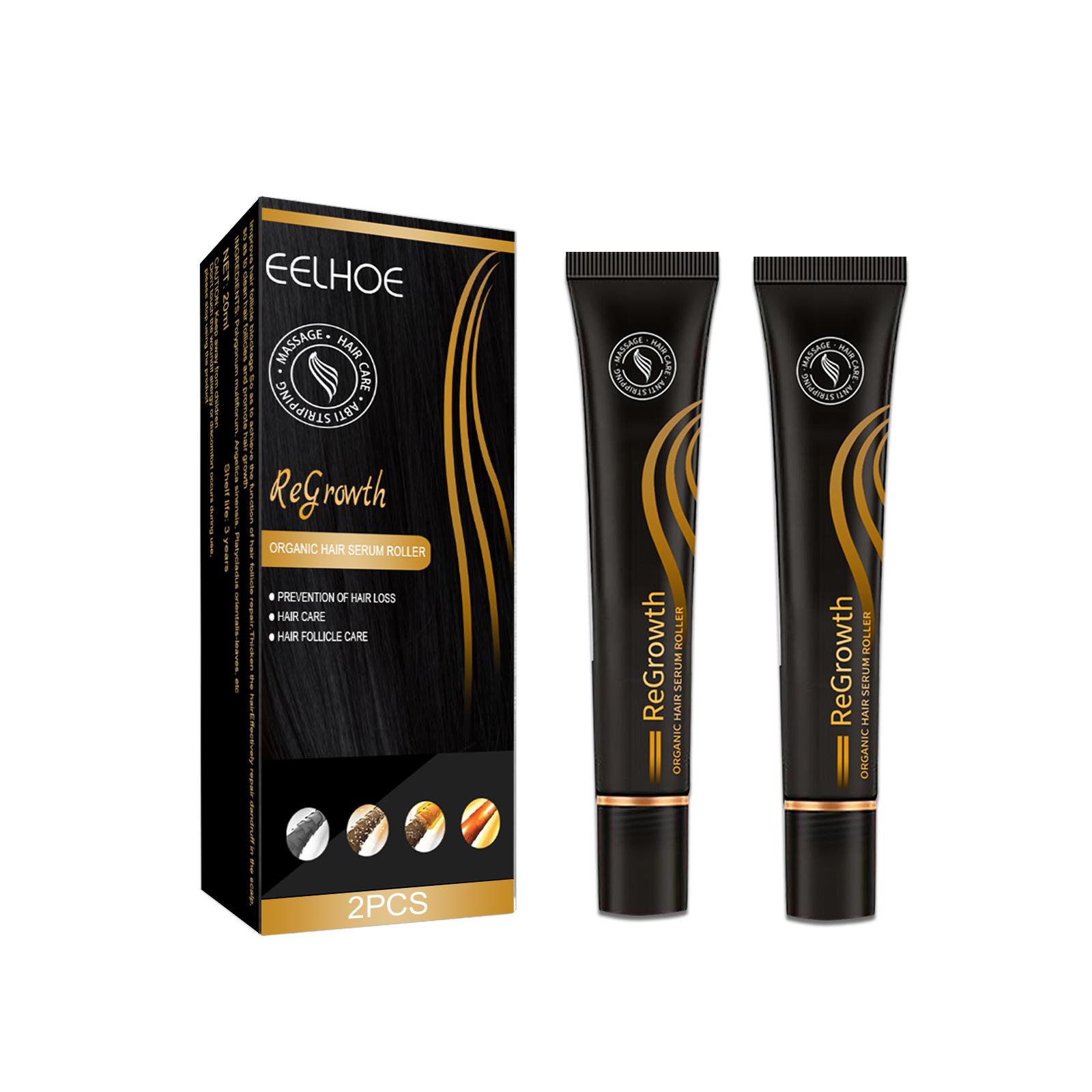 

Роликовый эфирный лосьон для густых волос, роликовый массажный раствор для ухода за кожей головы для густых и редких волос, раствор эфирных масел против выпадения волос 2pcs