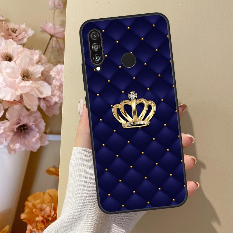 

Quilted Texture Sofa Pattern Crown For Huawei Nova Y70 Y91 Y61 Y73 Y72 Y90 Y60 12s 12i 11i 8i 9 10 SE P40 Lite P30 P60 Pro Case Nova 10 SE