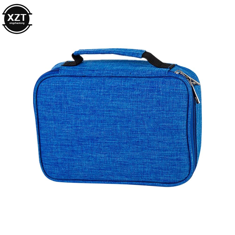 Universal 72 Holes School Cases 3 Compartments School Canvas Pencil Case Fabric Pen Bag Box Pouch For Artist Stationery Supplies