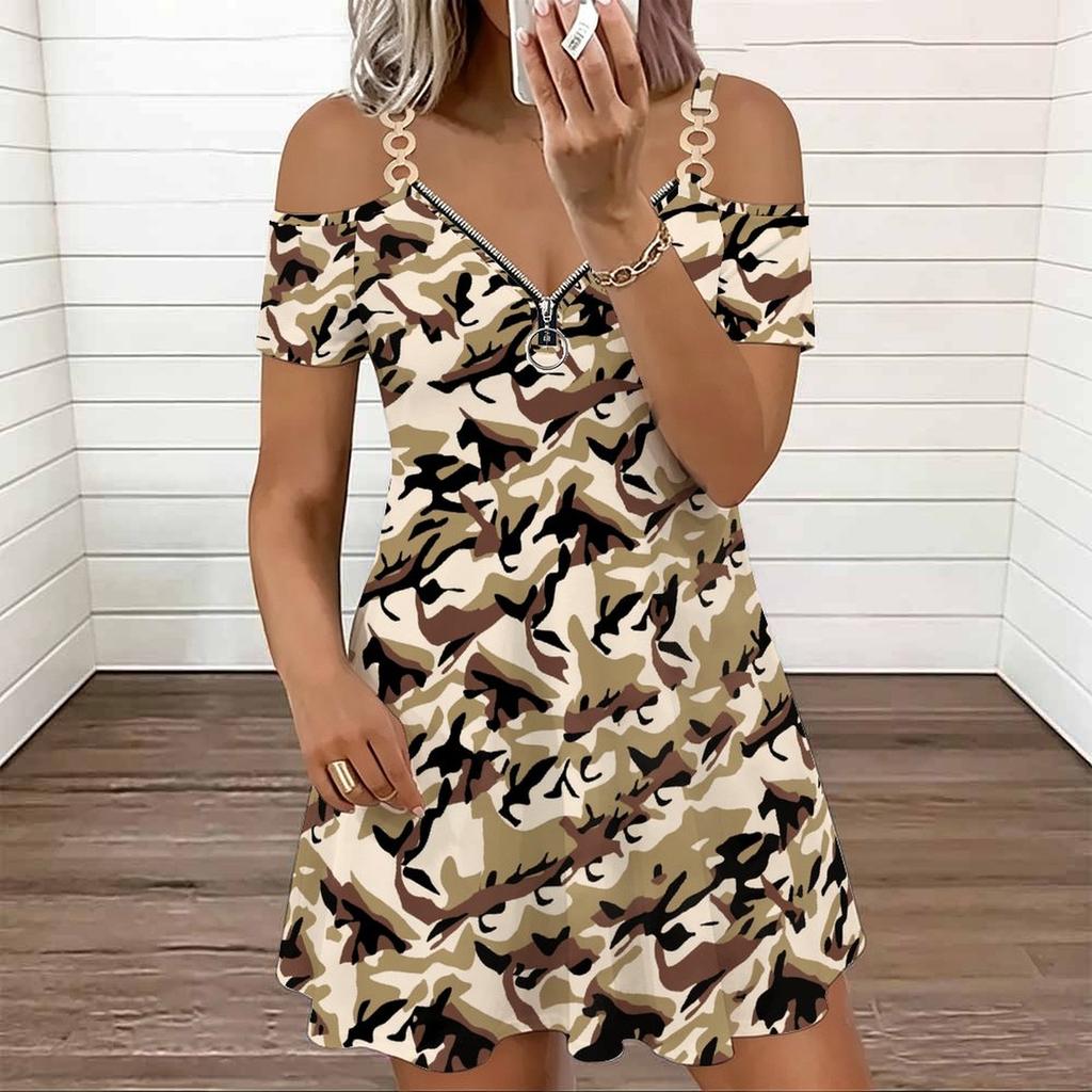 Damen ärmelloses Trägerkleid Übergröße Tropisch geblümtes Sommer lockeres Strandkleid