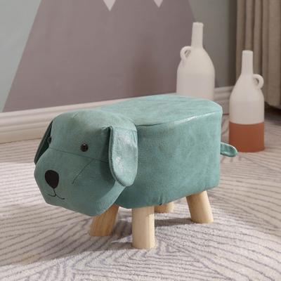 Children Wooden Low Stools Cute Cartoon Children Stool Small Dog Shape Stool for Home Kindergarten