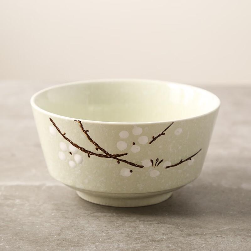 

Japanese Style Ceramic Plum Blossom Bowl Set of 2