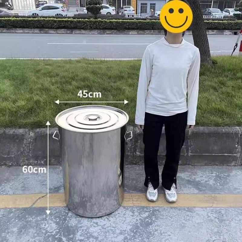 

Thickened Stainless Steel Multi-purpose Bucket with Lid