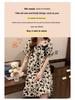Summer Bubble Cotton Nightdress for Women with Chest Pads - Sweet, Cute, and Versatile Short-Sleeve Pajamas