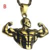 Bodybuilding Arm Muscular Men Pendant Men's Sports Fitness Necklace