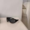 European and American red avant-garde integrated headband sunglasses women's high sense fashion ins trend pilot sunglasses