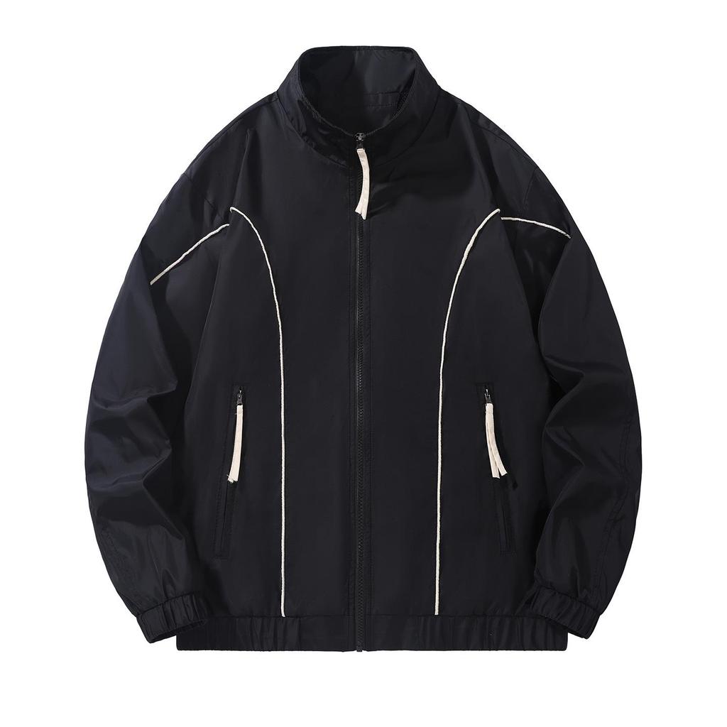 Men's Plus Size Jacket, M-8XL, 2026 Autumn Collection - Youthful, Loose Stand Collar for Spring and Autumn.