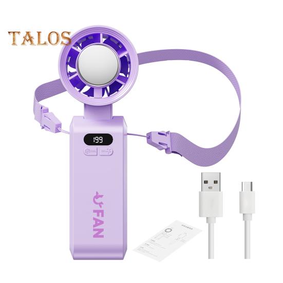 

Персональный перезаряжаемый вентилятор-охладитель воздуха 1-199 скоростей регулируемый цифровой дисплей 105 000 об/мин мощный воздушный поток складной охлаждающий вентилятор фиолетовый