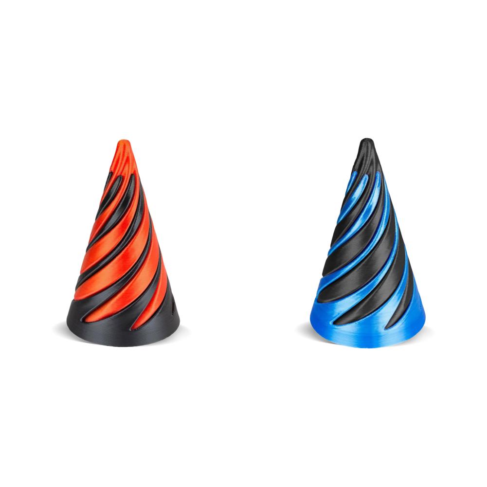 3D Printed Spiral Cone Toy Impossible Pyramid Passthrough Sculpture Pass Through Pyramid Mini Vortex Thread Illusion Toys
