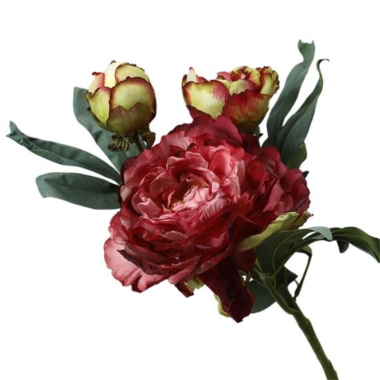 Artificial Flower Bright Color Multipurpose Silk Cloth Fadeless Vivid Simulation Peony Bouquet Home Garden Wedding Decoration