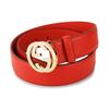 GUCCI Interlocking G Cow Leather Belts Unisex Red Width 4cm 546386-AP00G-6523